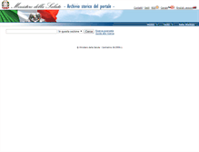 Tablet Screenshot of cerca.ministerosalute.it